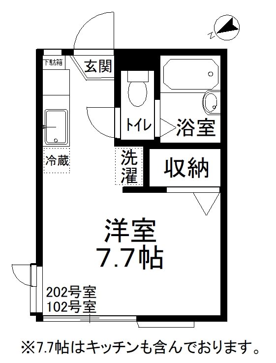 レジデンスモロオカBの間取り