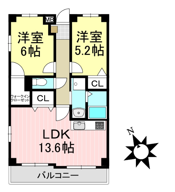 リバーサイドヴィレッジ・IIの間取り