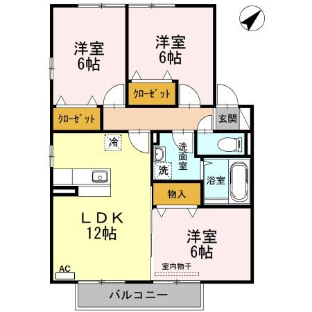 エンゼルハイムII 大和の間取り