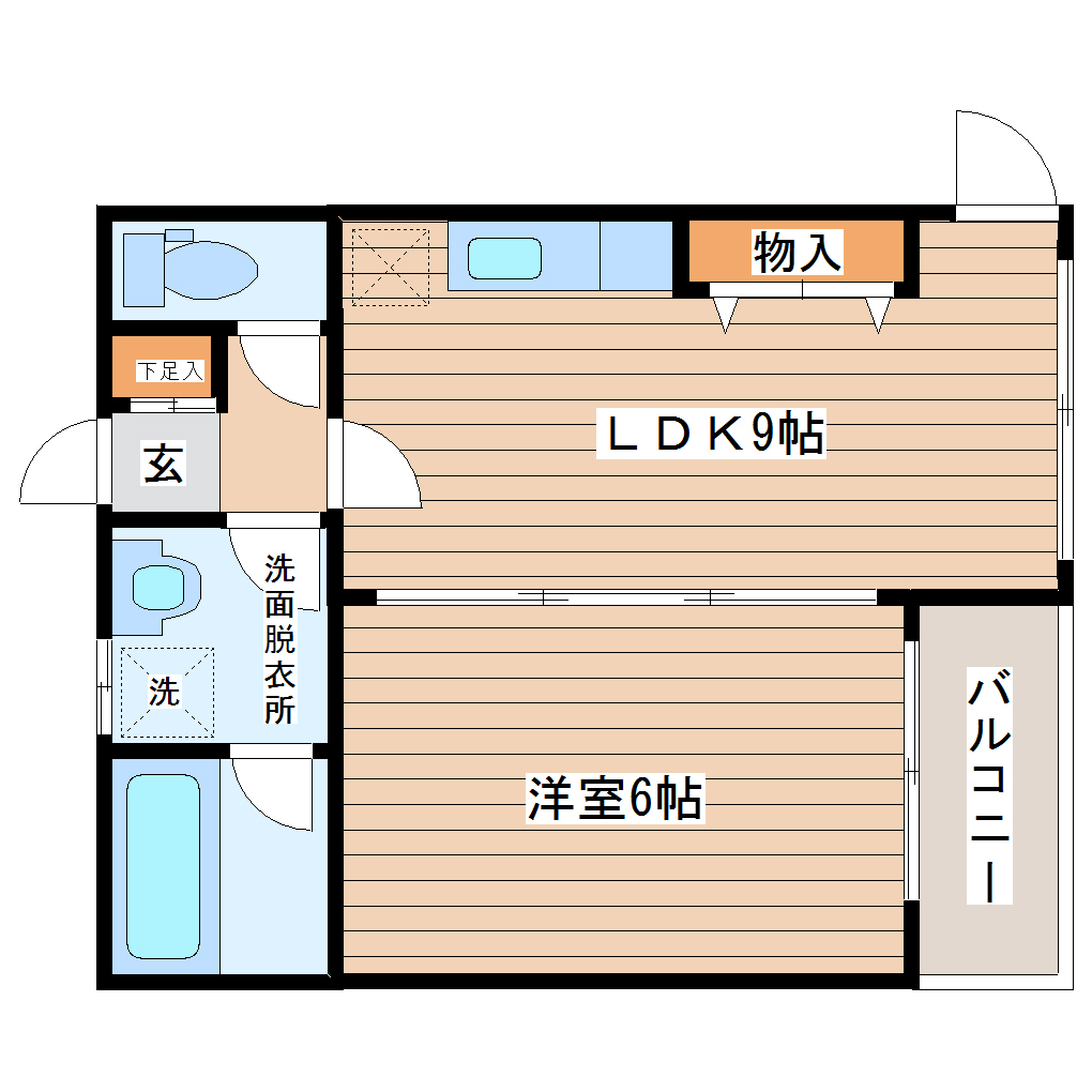 仙台市青葉区旭ケ丘のマンションの間取り