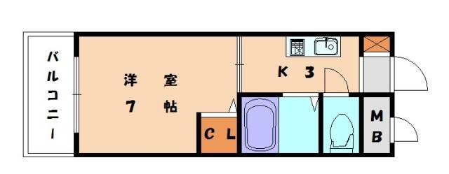 福岡市東区奈多のマンションの間取り