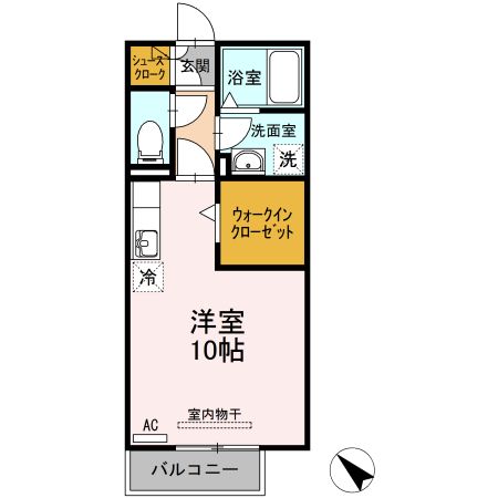 名張市希央台５番町のアパートの間取り