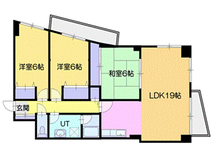 小樽市最上のマンションの間取り