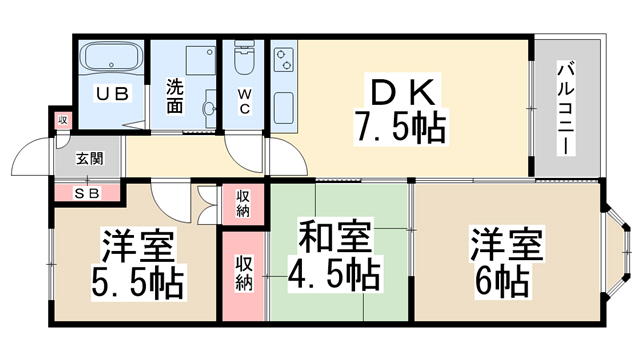 ボナール中西の間取り