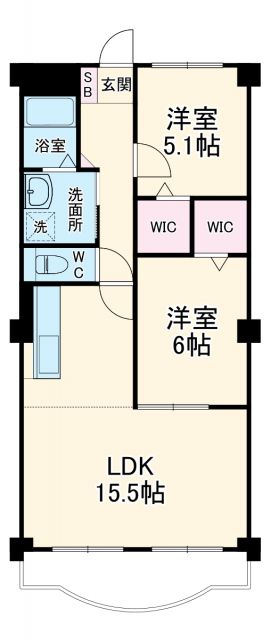 名古屋市西区大野木のマンションの間取り