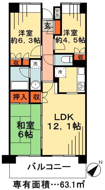 【市川市妙典のマンションの間取り】