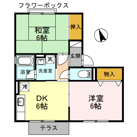 セジュールシマ　Ｂ棟の間取り