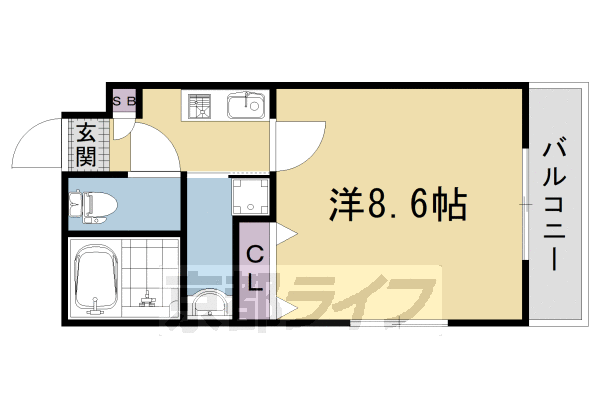 京都市右京区西院太田町のマンションの間取り