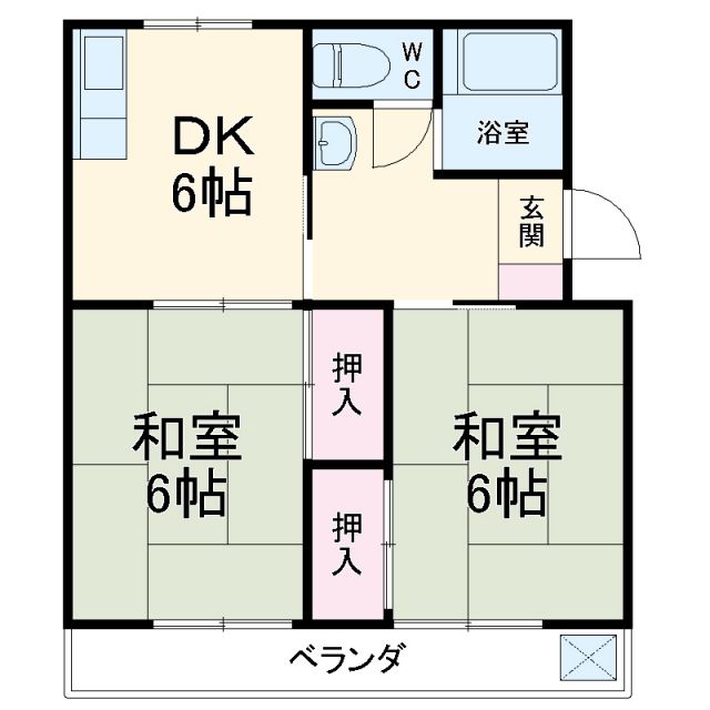 静岡市葵区瀬名のマンションの間取り