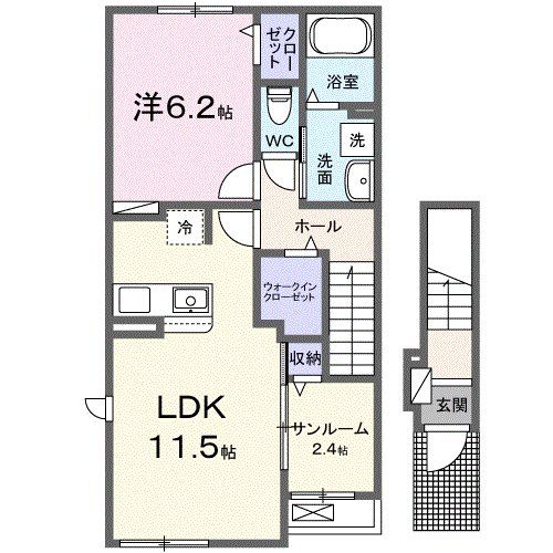 さいたま市見沼区深作のアパートの間取り