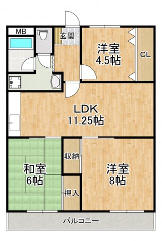 エントピア置田の間取り