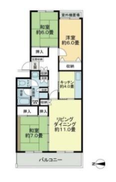 船橋市三咲のマンションの間取り