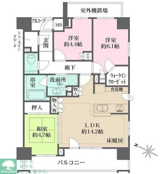 文京区音羽のマンションの間取り