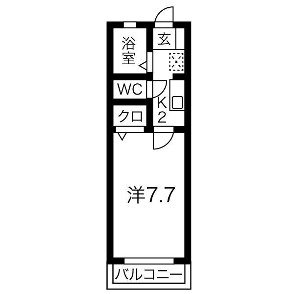 ヤングパレスB棟の間取り