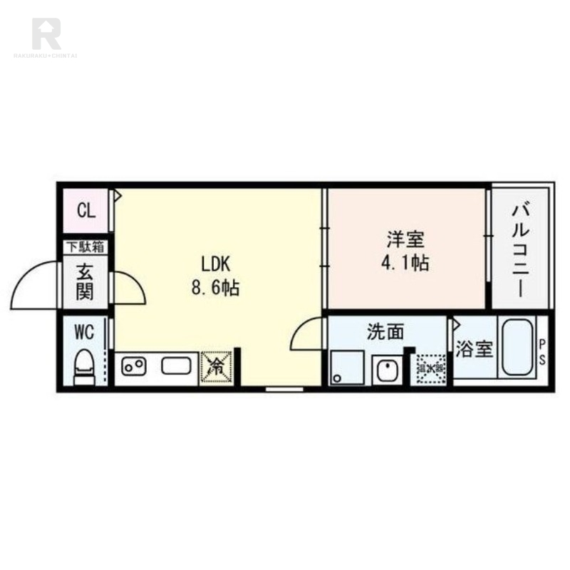 寝屋川市香里北之町のアパートの間取り