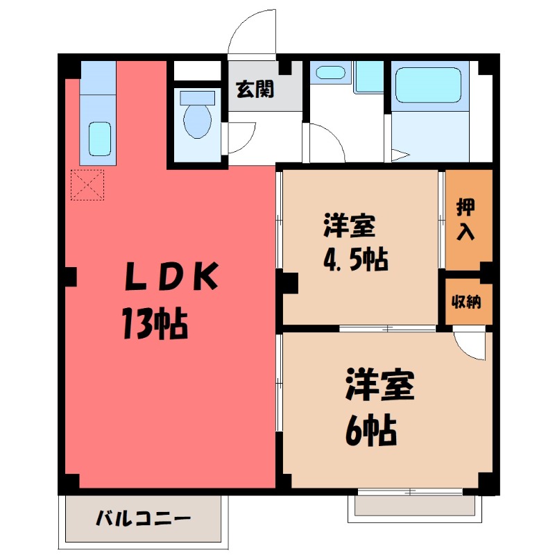 サンライトハイツの間取り