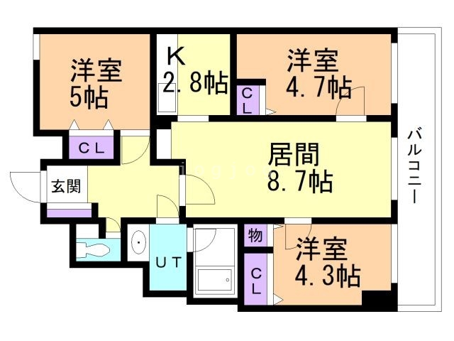 ダイアパレス東札幌の間取り