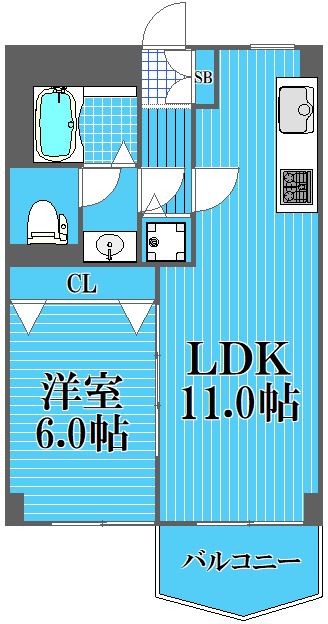 神奈川新町コーポの間取り