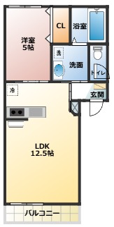 シャンテ経田IIの間取り