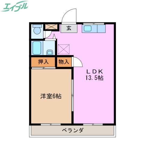 フラット立石（大屋戸）の間取り