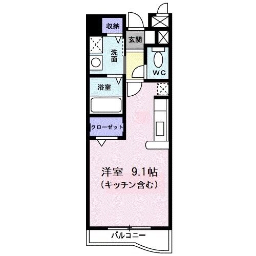 さいたま市中央区上峰のマンションの間取り