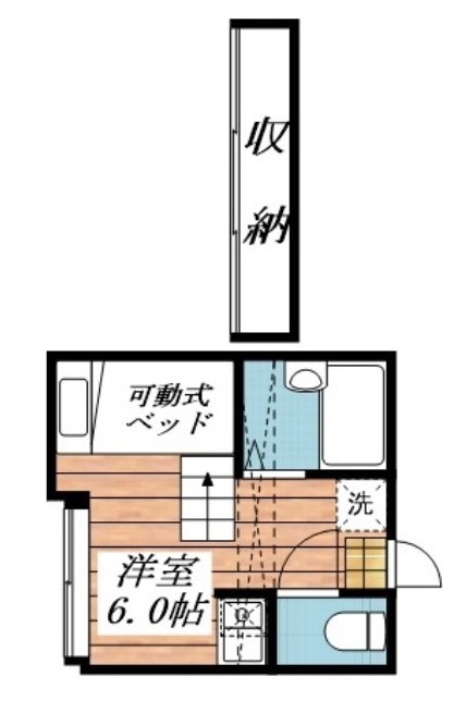 【さいたま市見沼区東大宮のアパートの間取り】