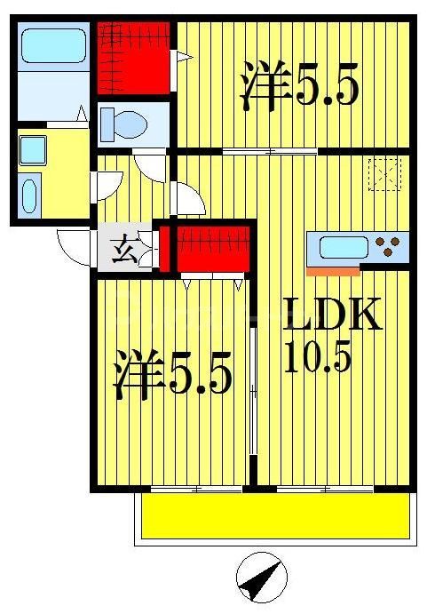 カーサ　アリエッタの間取り