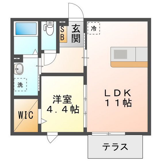 ハートウィズ１１２２　Ａ棟の間取り