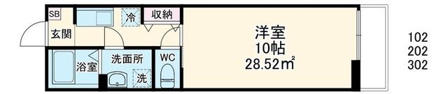 伊勢原市桜台のアパートの間取り