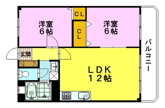 広島市東区山根町のマンションの間取り