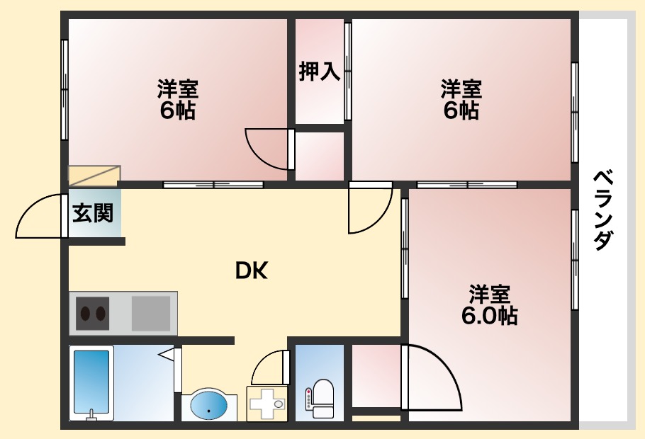 サンコートFKの間取り