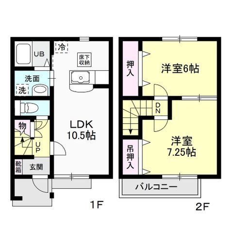 Ｆｏｒｅｔ Ｃｈａｒｍａｎｔ　Ｂ（フォレ　シャルマン）の間取り