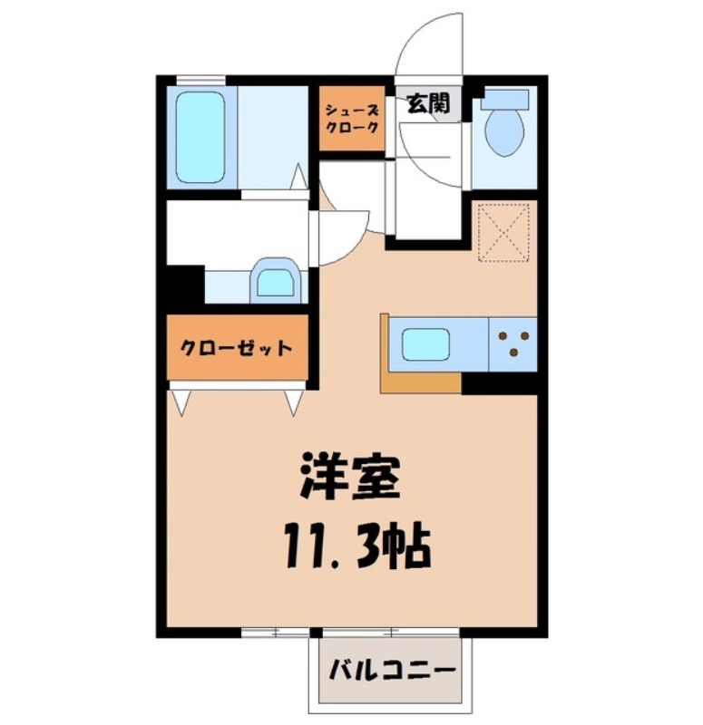 古河市諸川のアパートの間取り