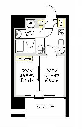 川崎市中原区新丸子町のマンションの間取り