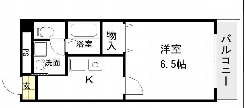 大阪市北区万歳町のマンションの間取り