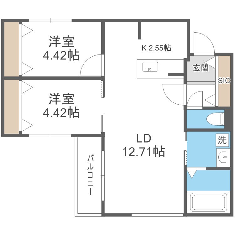 フォレスタ北９条の間取り