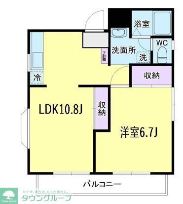 【狭山市新狭山のマンションの間取り】