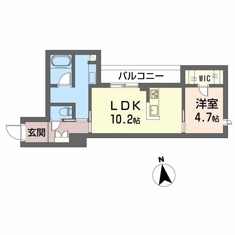 高松市松縄町のマンションの間取り