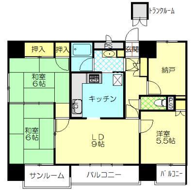 ライオンズマンション中通の間取り