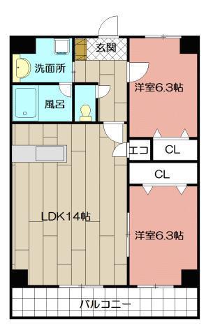 ニューガイア上石田の間取り