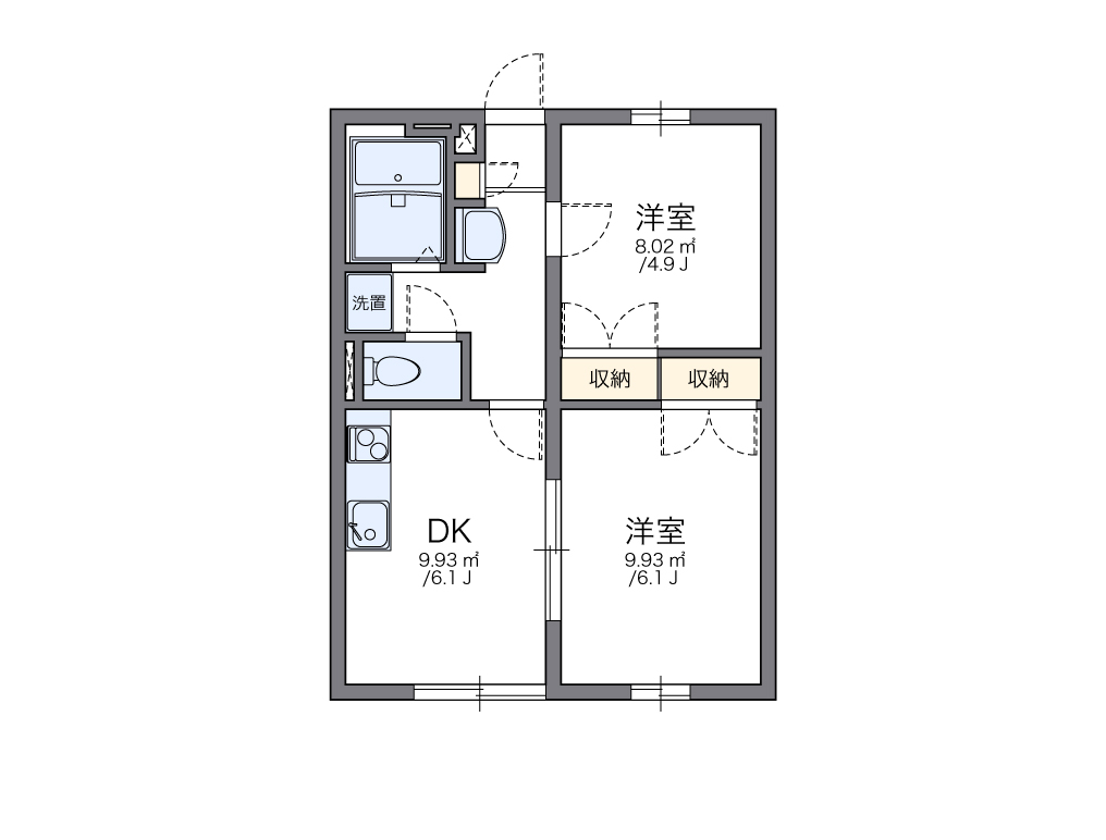 レオパレスＷＩＮＧの間取り