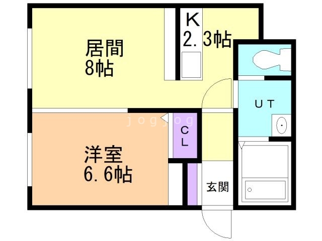 札幌市南区北ノ沢のマンションの間取り