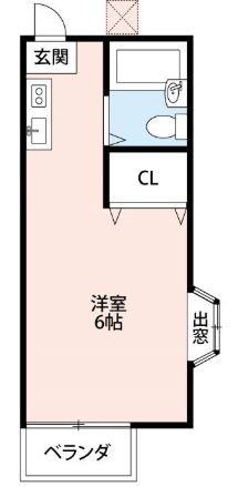 横須賀市船越町のアパートの間取り