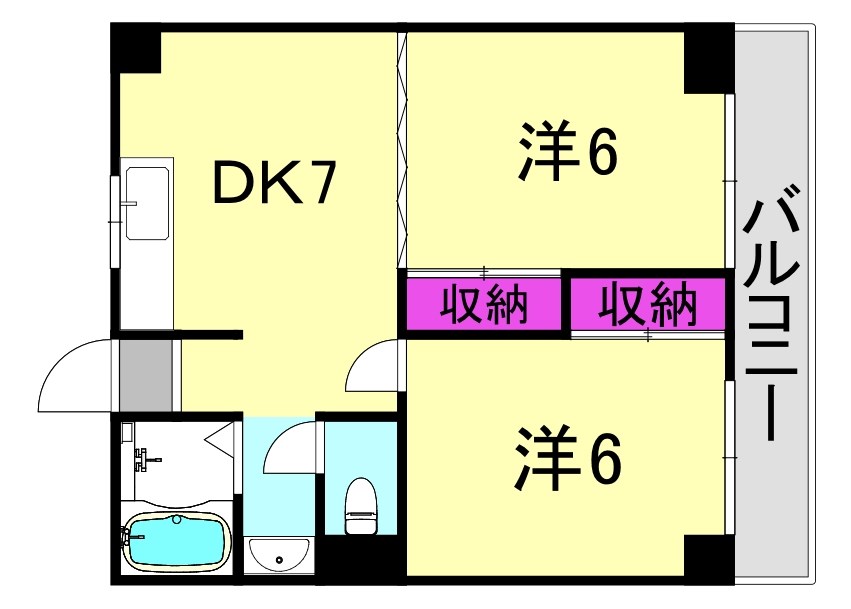 鳴尾ハイツの間取り写真