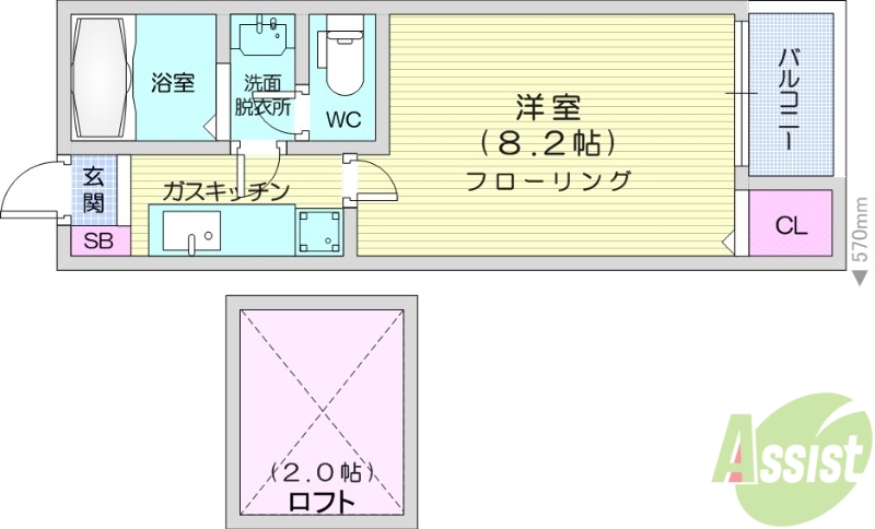 クレアフォーチュン清水沼の間取り写真