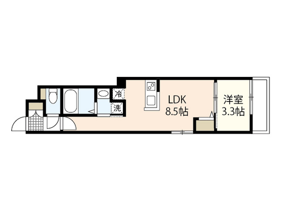 月光江波東参番館の間取り写真