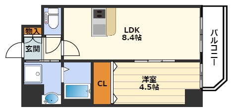 プレサンス梅田東グラッドの間取り写真