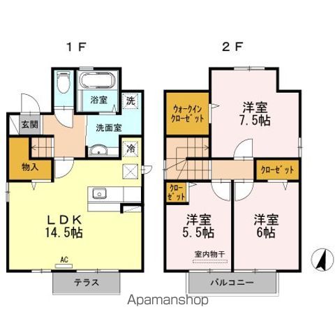 ハートハウスV A棟の間取り写真