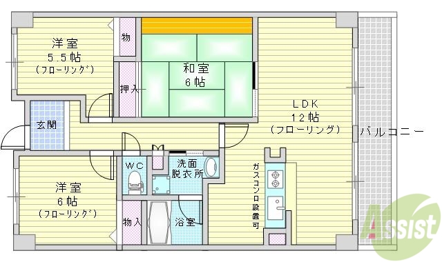 トレビバース上山手公園1の間取り写真