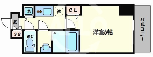 ララプレイス阿波座駅前フェリオの間取り写真